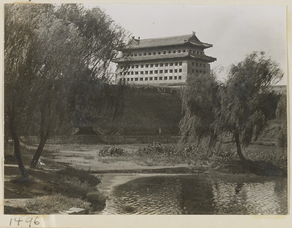 Dong bian men, city wall, and moat