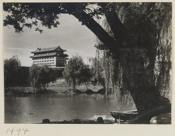 Dong bian men, city wall, and moat