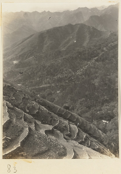 Mountains with terracing near Tan zhe si