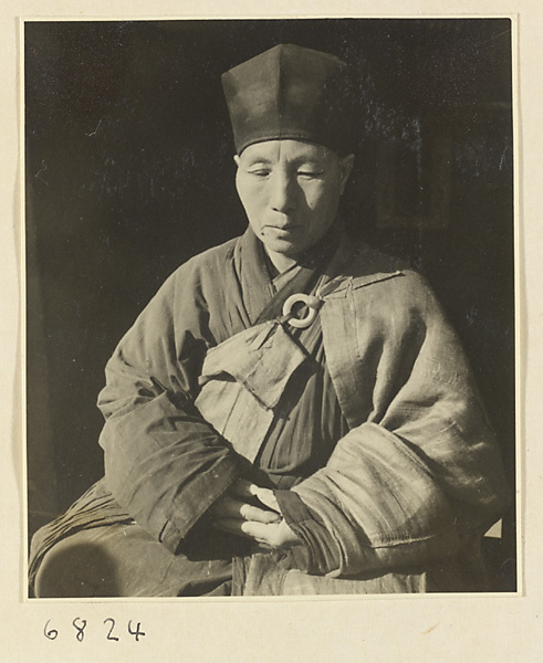 Buddhist nun meditating