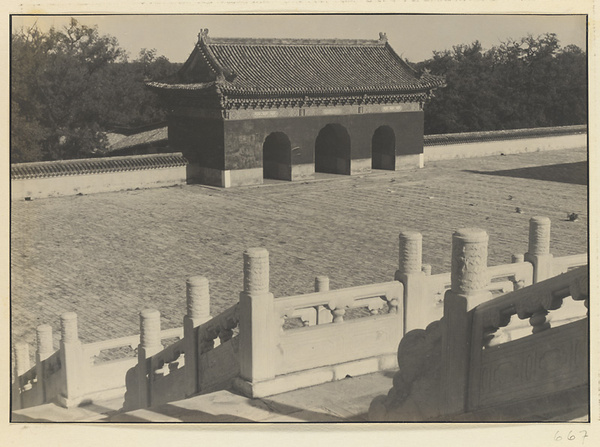 West gate seen from the terrace of Qi nian dian