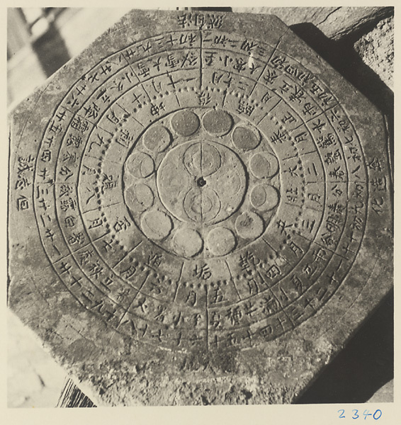 Sundial at Bai yun guan