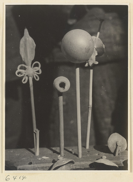 Molded candy displayed on candy maker's stand