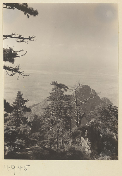 East Peak Ridge of Hua Mountain with northern plain and Yellow River in background