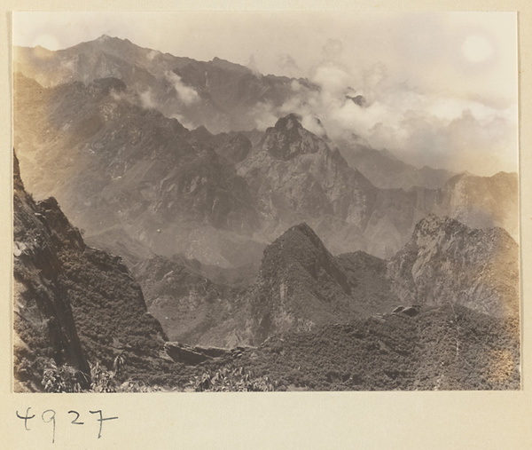 Qinling Mountains seen from Hua Mountain