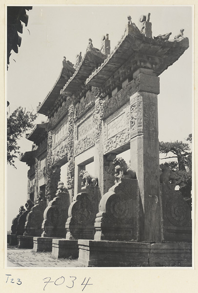 Wan gu chang chun fang on the spirit road at Zhi sheng lin in Qufu