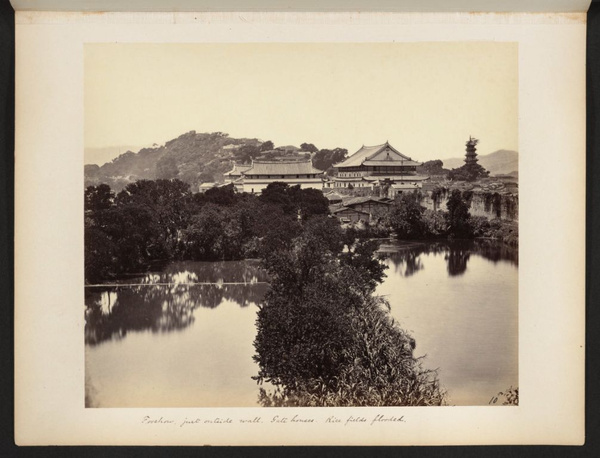 Foochow, just outside wall. Gatehouses. Rice fields flooded