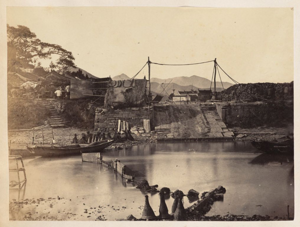 Lock at head of canal, entrance to 'The Lakes', Ningpo