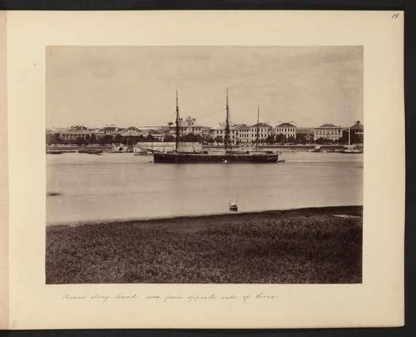 Houses along Bund, seen from opposite side of river