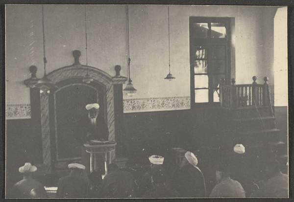 Friday prayers. Honan Mosque, Hankow. Old Sect. The Chinese sermon.
