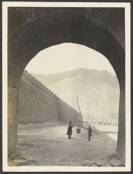 Shunhwa, Tsinghai.  Look south through the West Gate.