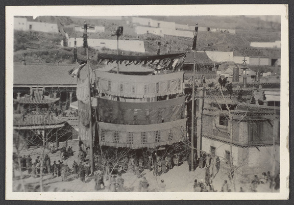 Kumbum.  Silken canopy of largest butter image.