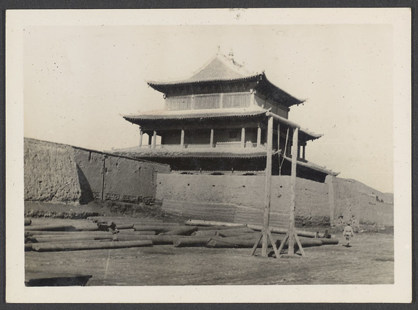 Sining, the official port to northern Tibet.  Rear view from public square.