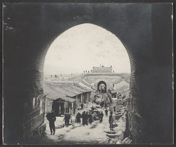 Kuyuan, Kansu. Entering the outer South Gate.
