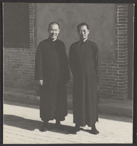 Friendly Sian. R. - Rt. Rev. Shen Tsi-kao. L. - Rev. Leighton Yang.