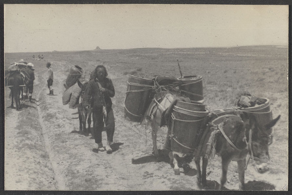 On the border of the Odos Desert. Pottery for Hui An Pao. Five li towers on horizon.