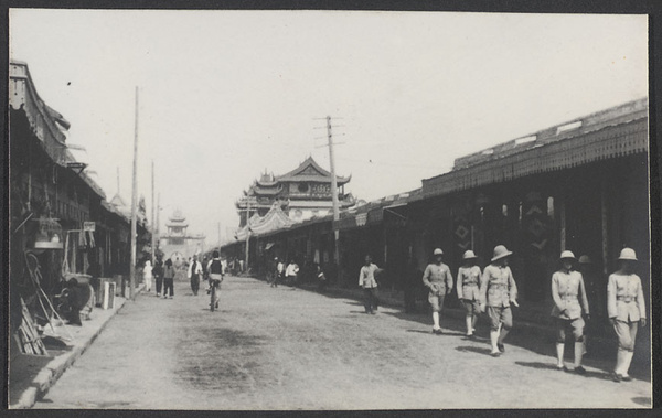 Ningsia City. Bell & Drum Towers from east.