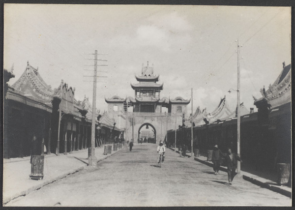 Ningsia City.  Bell Tower from east.