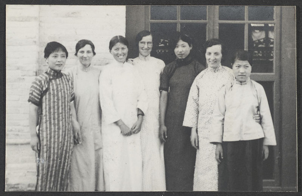 The China Inland Mission in Ningsia. Mrs. L.C. Wood, Mrs. Hess, Miss Jupp and Miss Wakeman.