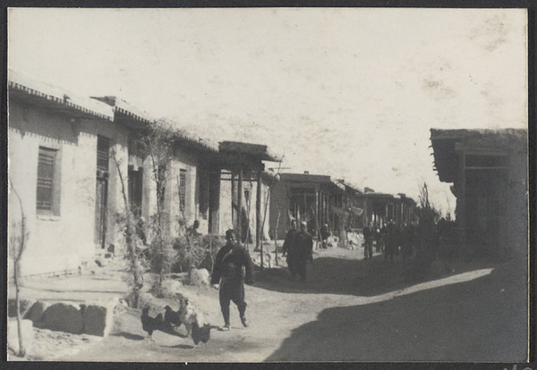 Weichow, Ningsia.  Our inn entrance on the left.