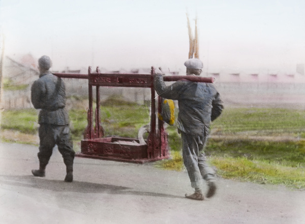 A goose being taken to the home of a bride-to-be