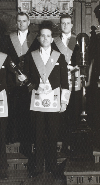 John Montgomery with other members of St George's Masonic Lodge, Shanghai, May 1938