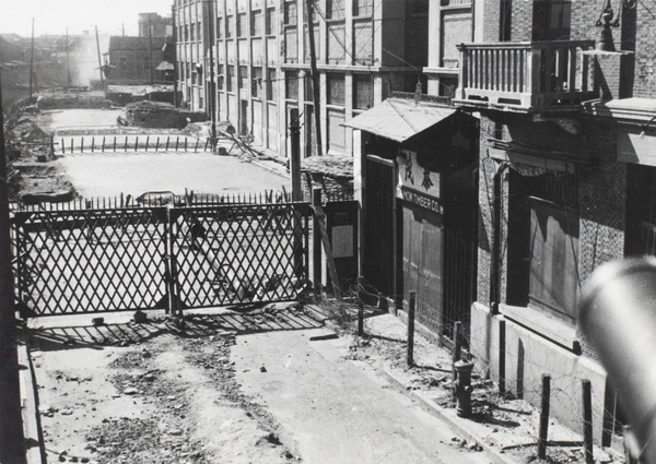 View from Blockhouse 'F' of Sihang warehouse, Shanghai, 1937