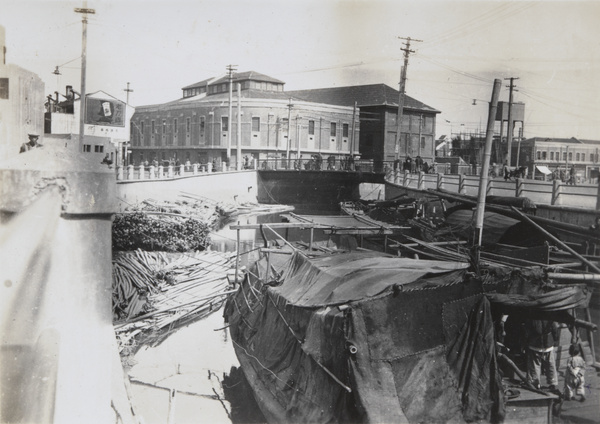 Hongkou Creek and Yalu Road Bridge, Shanghai, 5 August 1937