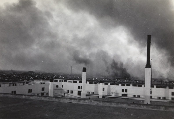 The burning of Wayside, Shanghai, 1937