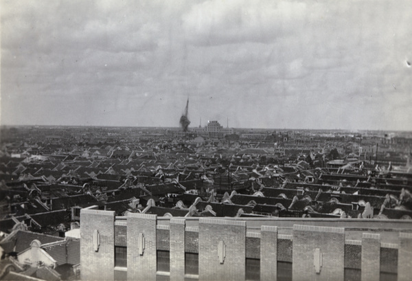 Bombing near Shanghai North Railway Station, Shanghai, October 1937