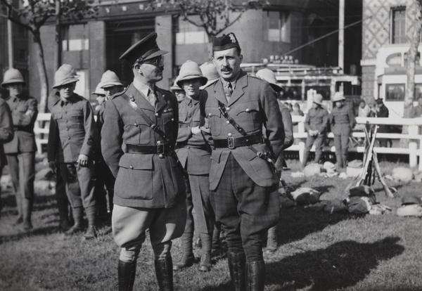 British soldiers and officers, Recreation Ground, Shanghai, 1937