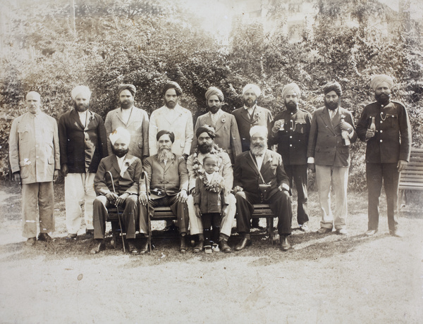 Sikh group at a celebration, Shanghai