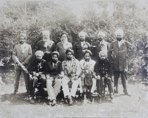 Sikh group at a celebration, Shanghai