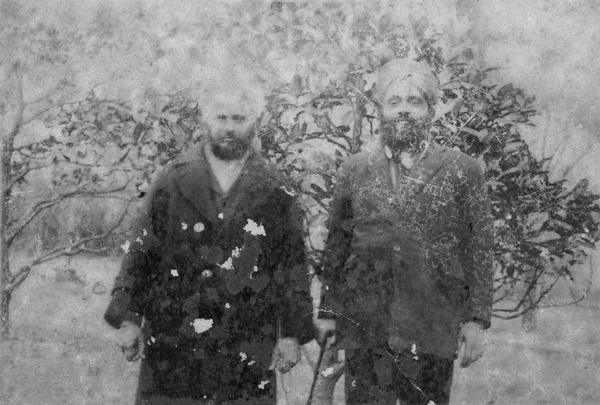 Kartar Singh Sangha, with another Sikh man, Shanghai