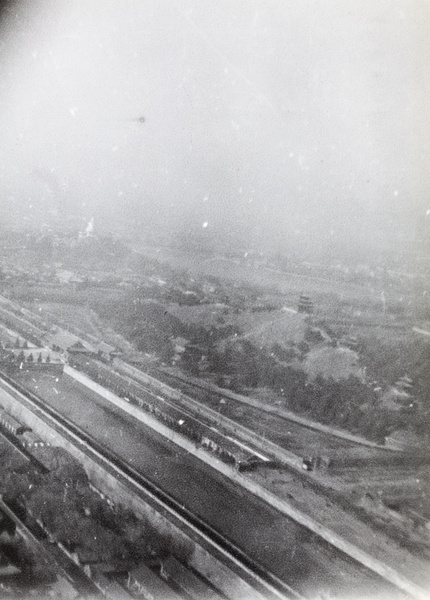 Aerial view of the Forbidden City and Coal Hill, Peking