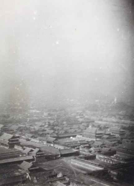 Aerial view of the Forbidden City, Peking