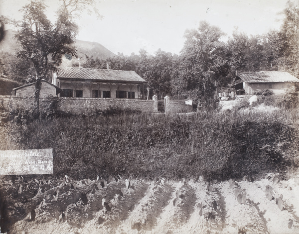 Rest house and tobacco field, Lien Hua-tung, at the base of Lushan