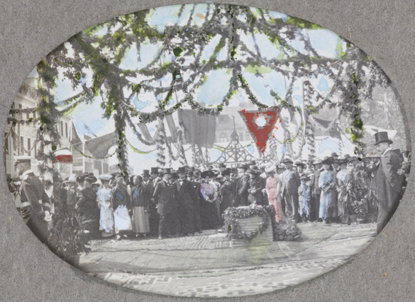 Laying the foundation stone of the new Club Concordia, The Bund, Shanghai