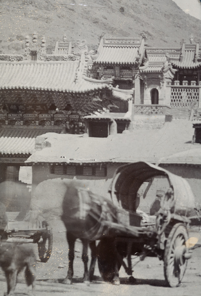 Carts and buildings, Zhangjiakou (Kalgan)