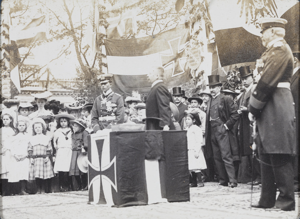 Laying the foundation stone of the new Club Concordia, The Bund, Shanghai