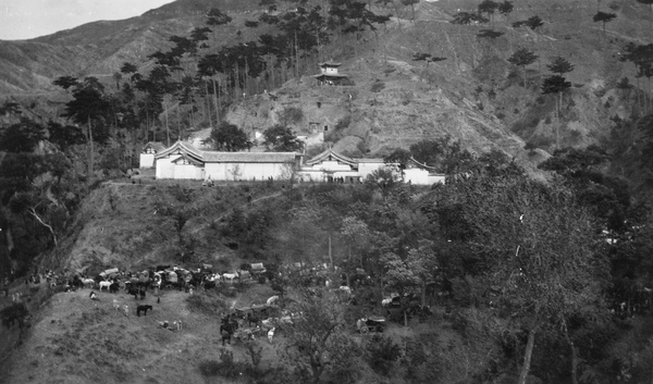 A monastery in the mountains