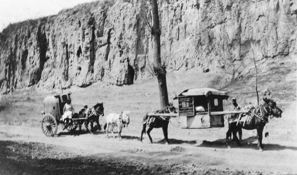 Peking cart and palanquin