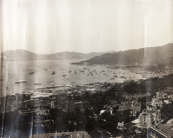 View over Hong Kong and Victoria Harbour