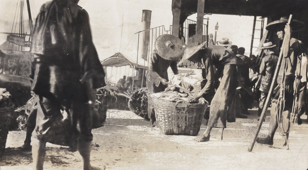 Workers near the waterfront, Hong Kong