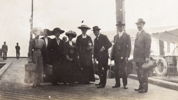 A group on a pier, Hong Kong