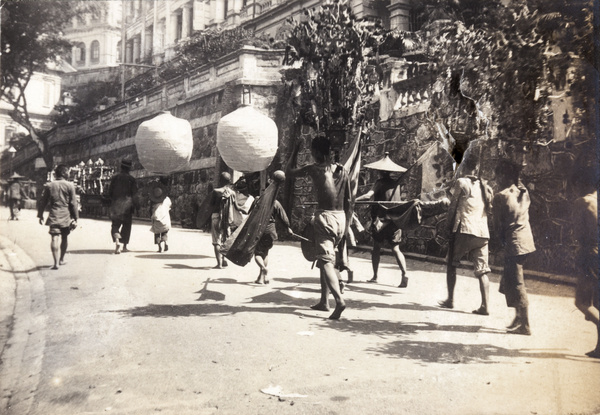 A funeral procession, Hong Kong