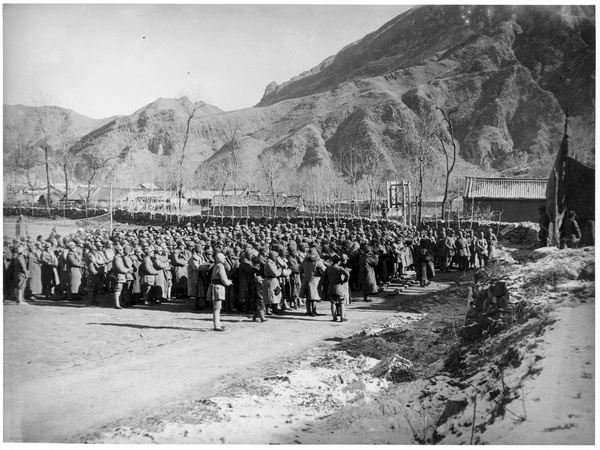 Mass outdoor meeting, February 1942