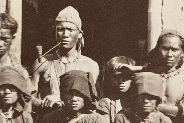 Man with pipe, aboriginal group, central Taiwan