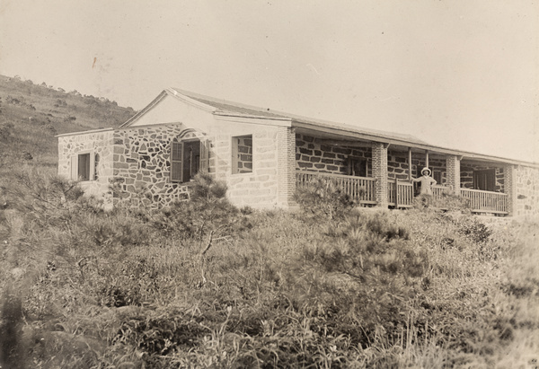 Dr John Preston Maxwell outside his house, near Zhangpu, Fujian province