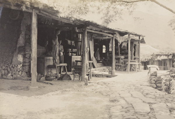 Restaurants along a village main street, Fujian province